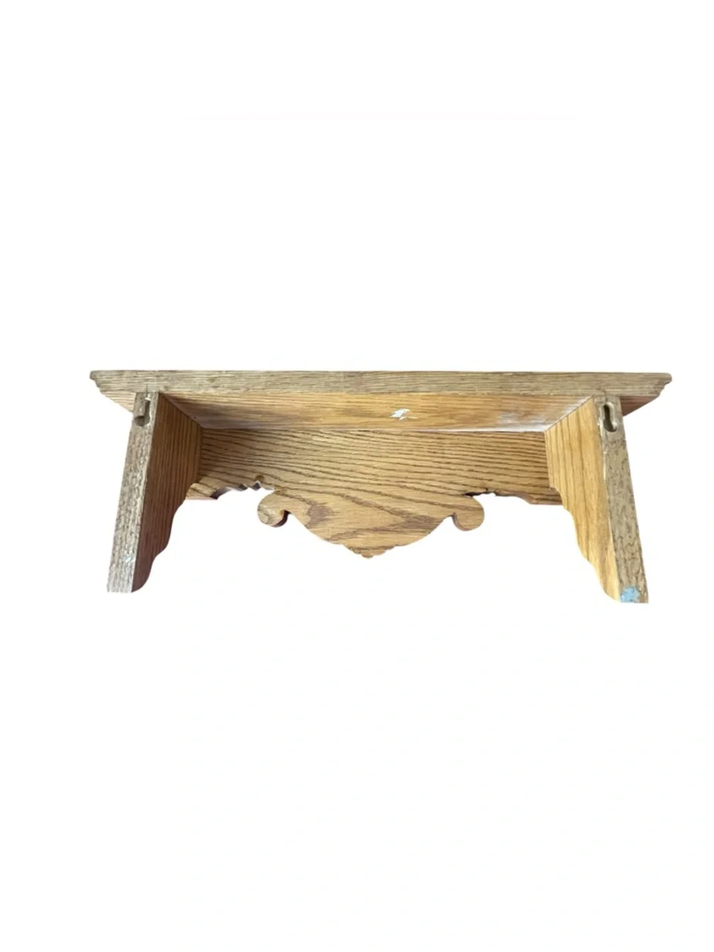 Carved Oak Wall Display Shelf